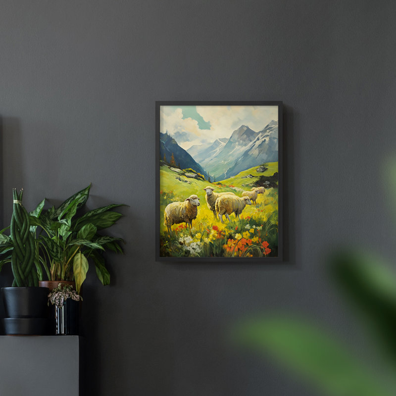 Série LANDSCAPES CCXLV - Impression encadrée de qualité supérieure - Prêt à accrocher - Aucun clou requis, H 15 po x l 12 po