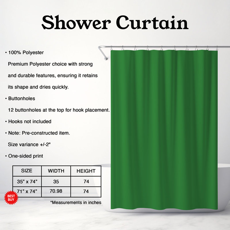 Rideau de douche Mardi Vibe - Premium, H 74 po x l 71 po
