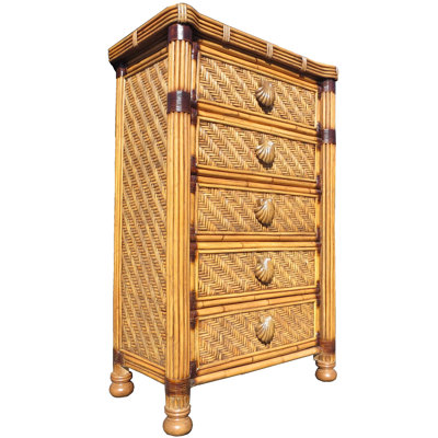 Commode 5 tiroirs highboy Popel