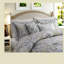 Ensembles de literie en coton luxueux de style damassé gris pour la maison