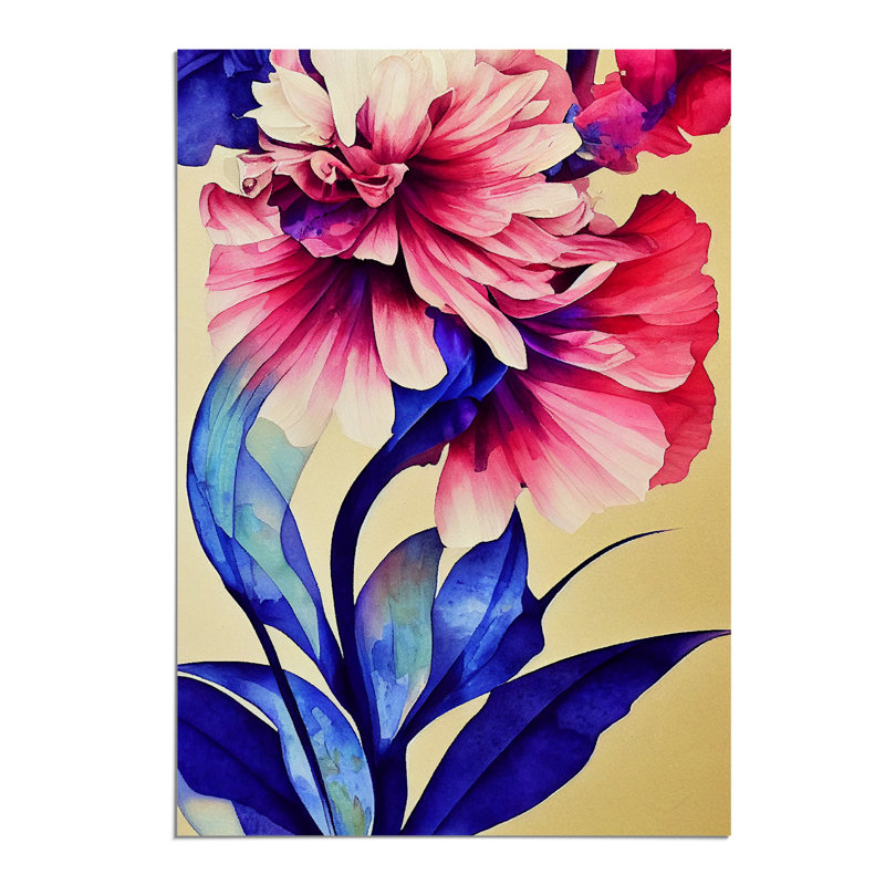 XV1022-4262X Stunning Watercolour Flowers No.4 - Print, Paper, 59.4cm H x 42cm W, No Matte