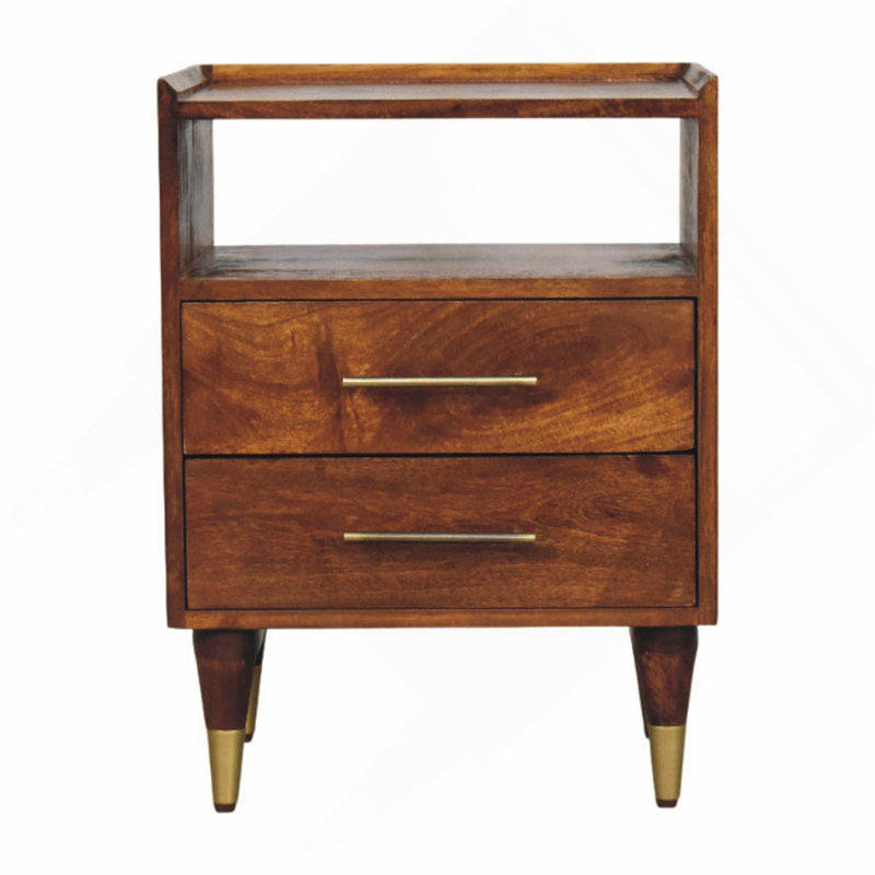 Furniture Solid Wood Chestnut Bedside