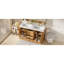 Meuble-lavabo moderne en bois avec rangement double, tablettes réglables