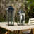 Black Metal Hurricane Lantern with Clear Glass Panels-706810192-687796017