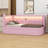 Twin Size Platform Bed With USB Ports And LED Belt Bed Frame With Trundle-748031548