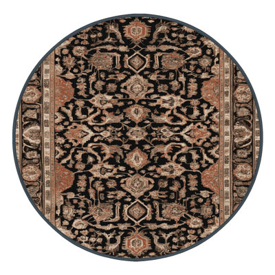 Machine Washable Persian Brown Area Rug