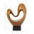 Polystone Heart Abstract Decorative Sculpture with Black Base-352978346