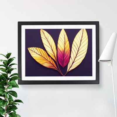 Art Deco Plant Leaf Vol.3 - Single Picture Frame Print