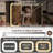 47" Boho Corner Vanity with LED Mirror & Jewelry Organizer & Charging Station