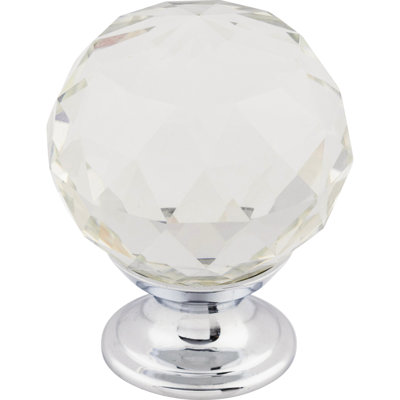 Clear Crystal 1 3/8" Diameter Round Knob