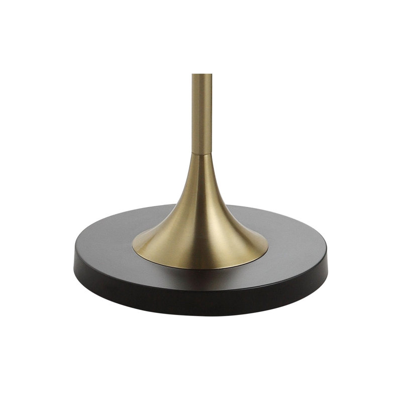 Bakke 59'' Black/Brass Gold Tray Table Floor Lamp