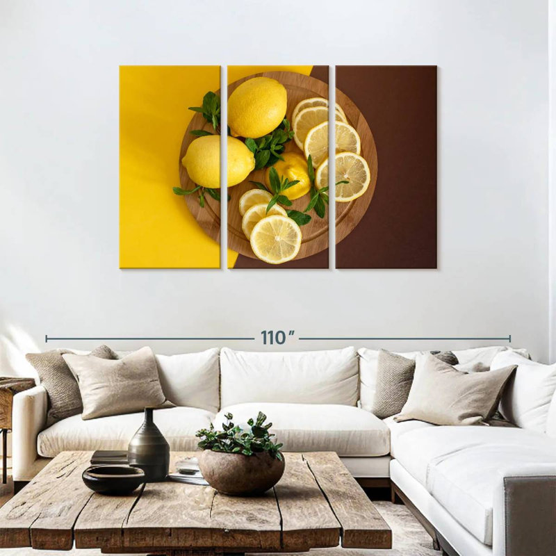 Yarlin Lemon Fruit Board, 48" H x 74" W