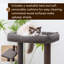 Arbre à chat de style Mid-Century à 5 niveaux 47 pouces avec condos hexagonaux PetPals Wagon 2.0, grattoirs recyclés, lit et jouets lavables, assemblage rapide, idéal pour les chats de taille moyenne, les maisons modernes et la vie durable