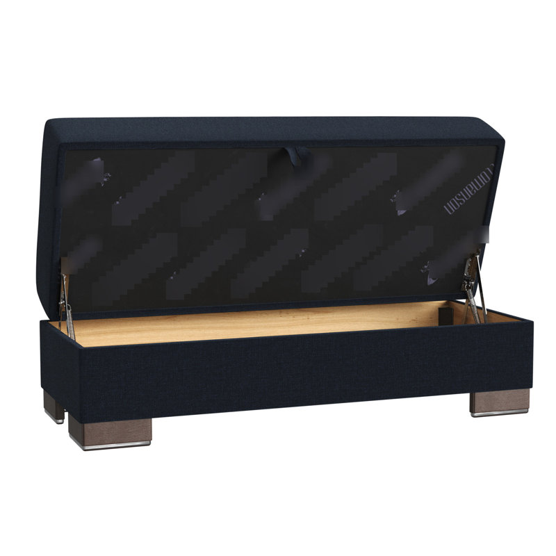 Élégant tissu de chenille bleu foncé avec solution de rangement pratique Revêtement et compartiment confortables