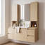 Meuble-lavabo flottant simple 48 po avec armoire supérieure, lavabo en céramique et conception sans poignée-132949837-132949839