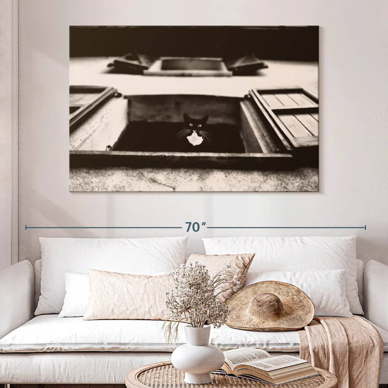 Crowle Dali The Cat Photography, 26" H x 39" W