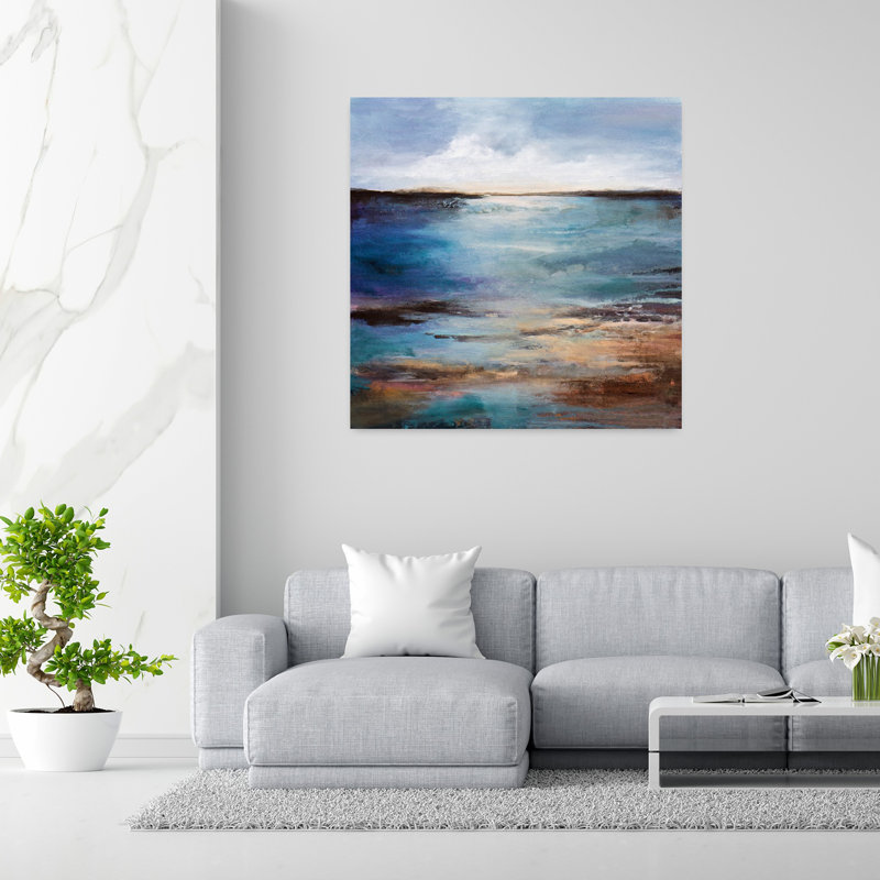 Slow Motion, paysage contemporain abstrait, art naturel, H 48 po x l 48 po
