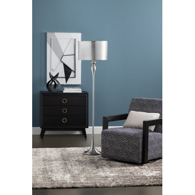 Floor Lamp with Double Drum Shade