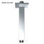 Bras de douche carré en laiton 6 po, chrome