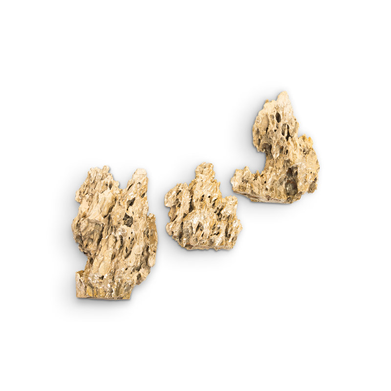 Gold Plated Natural Stalagmite Wall Sculpture Set