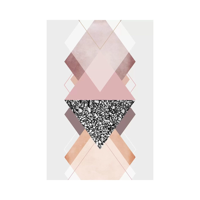 Geometric Textures IX by Mareike Böhmer - Wrapped Canvas Print, 20.32 cm H x 30.48 cm W