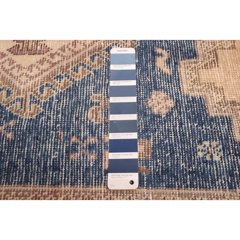 Tapis bleu marine rétro Antalya 4 pi 11 po x 7 pi 2 po