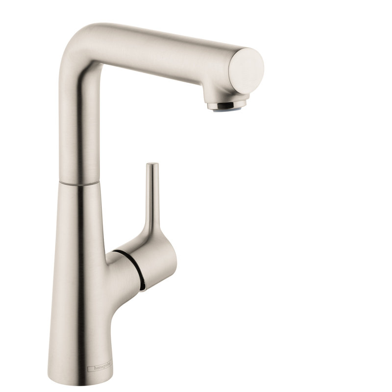 Robinet de salle de bain avec drain Talis S, Nickel brossé