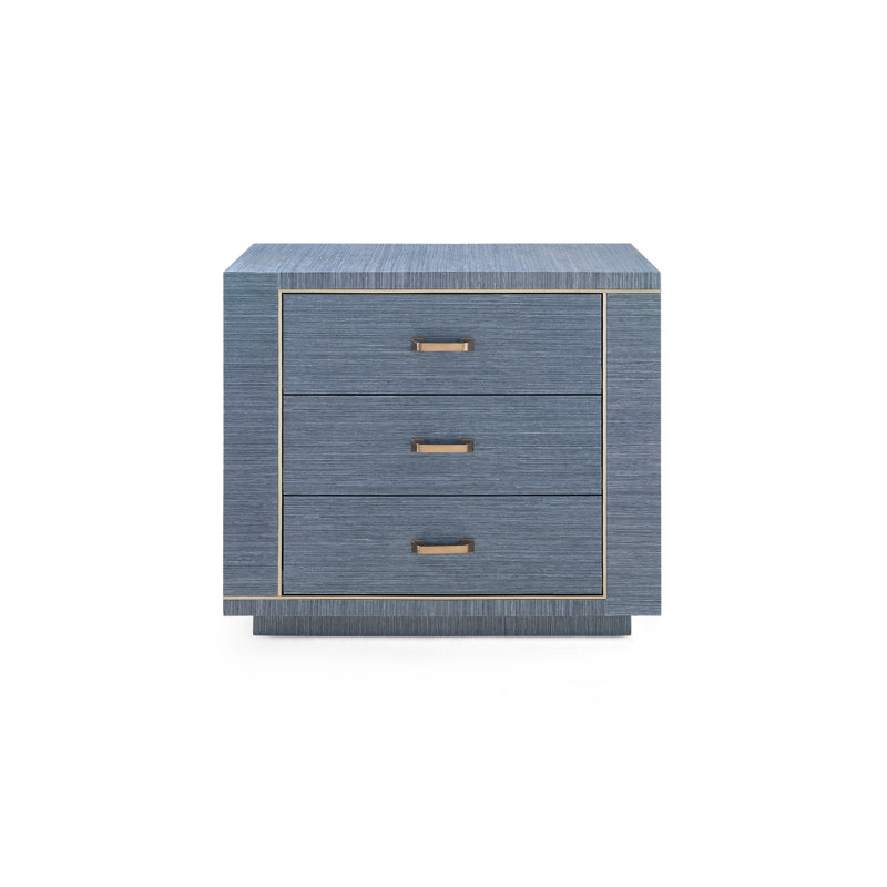 Ethan 3 - Drawer Nightstand, Navy Blue