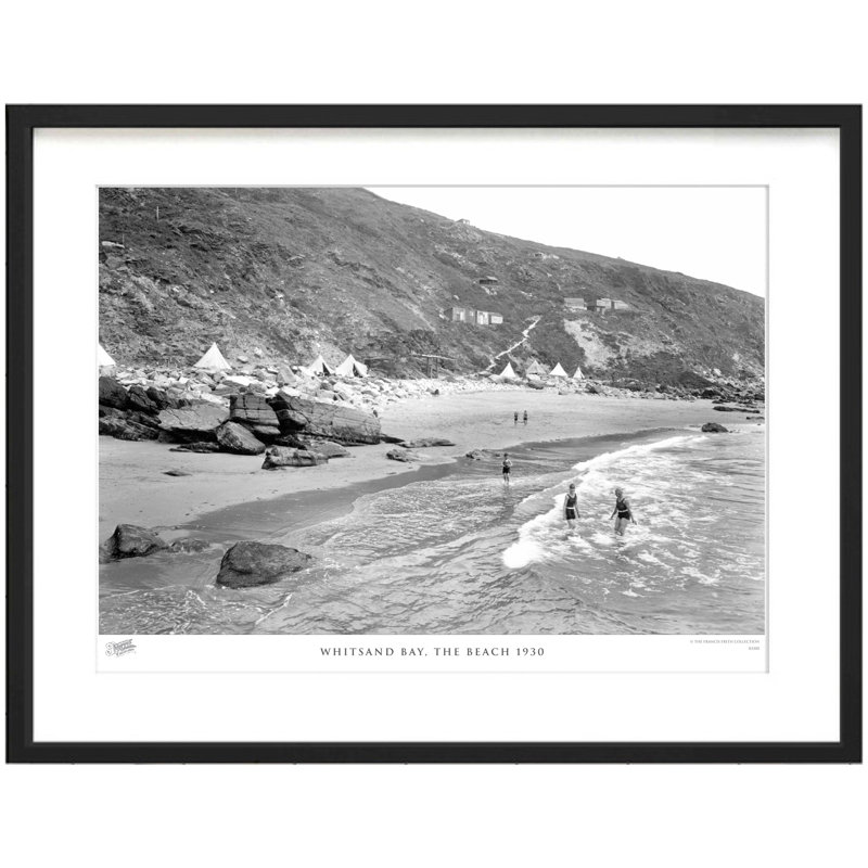 Whitsand Bay, The Beach 1930 by Francis Frith - Single Picture Frame Print, 28cm H x 36cm W x 2.3cm D