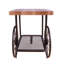 Table de bout, chêne et gris antique