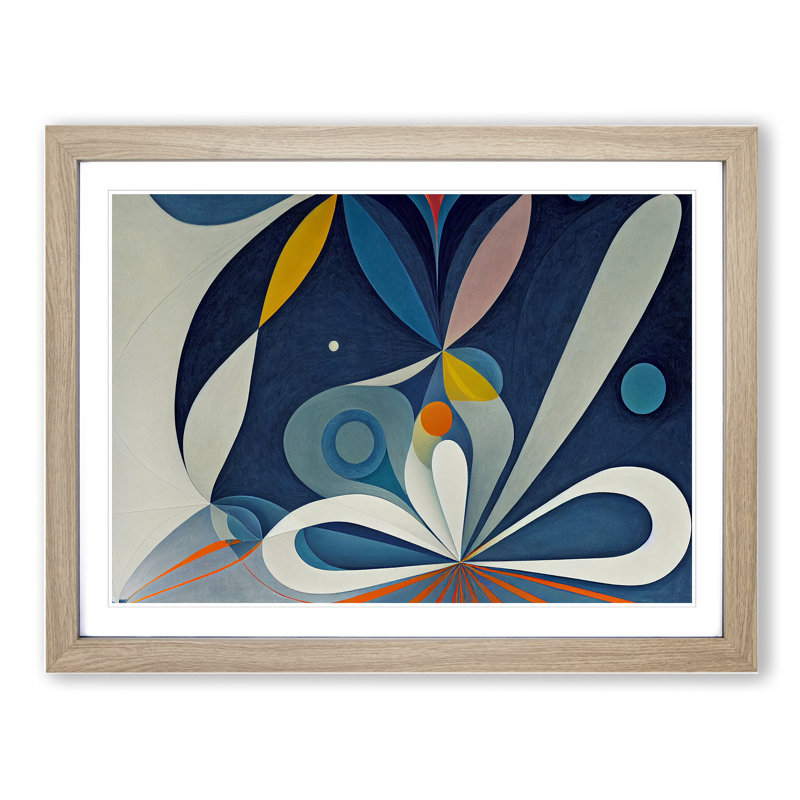 Unsurpassed Abstract Art - Framed Print, 46cm H x 64cm W x 2cm D, Oak