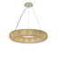 Lustre unique / audacieux en forme de roue de chariot en or 32 pouces avec des perles de cristal-2028279492
