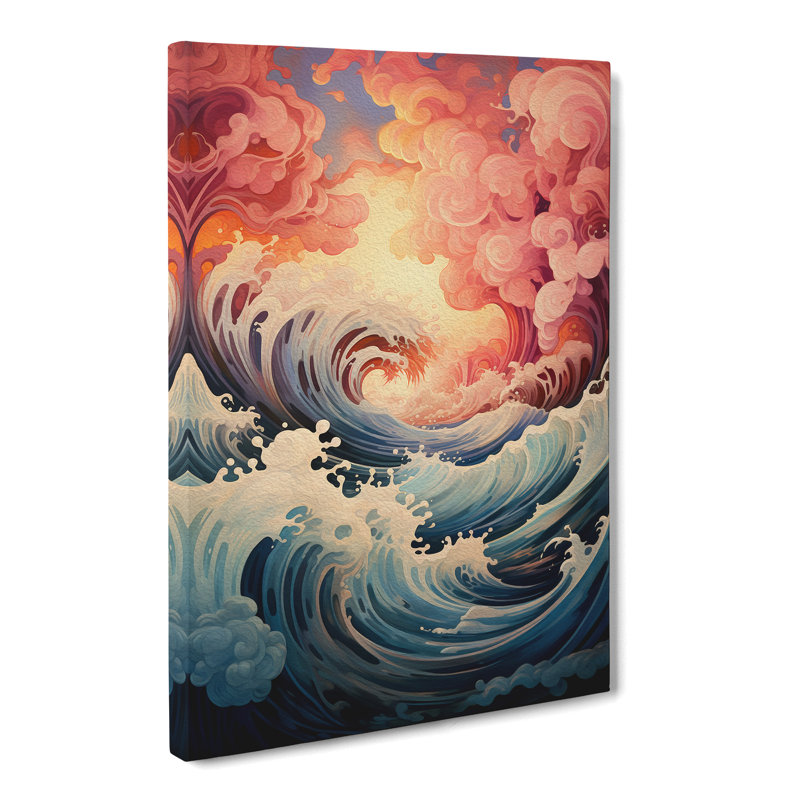 Wave Modern Baroque - Print, 60cm H x 40cm W x 3cm D