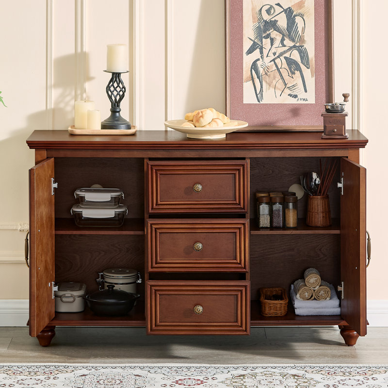 47.3'' Wide 3 - Drawer Filing Credenza, Walnut