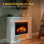 Larry Castleton Fires & Fireplaces 101cm W White Electric Fireplace with 6824.28 BTU