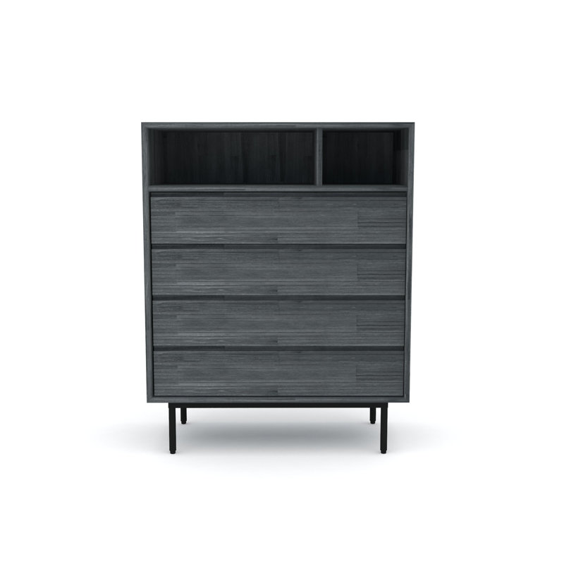 Barcus Solid Wood 95cm W 4 - Drawer Chest of Drawers