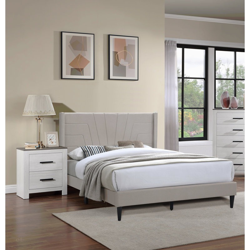 Base de lit tapissier 1pc, Marron clair