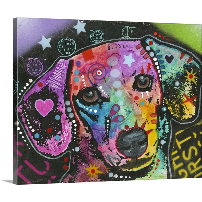 « dog art 14 », reproduction sur toile, H 16 po x l 20 po x P 1,25 po