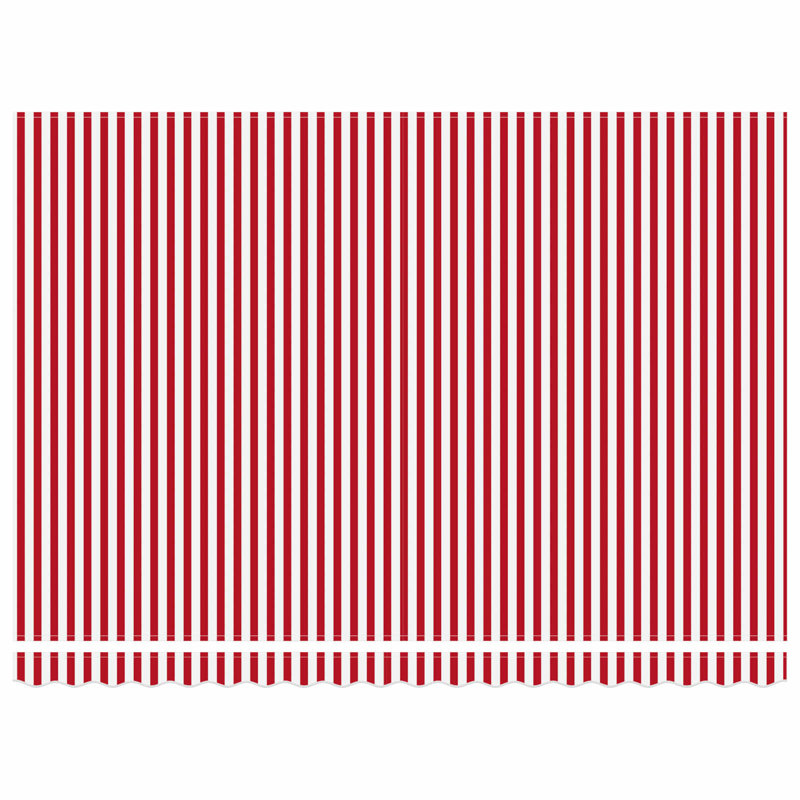 VidaXL Retractable, Striped, Red/White, 400cm W x 350cm D