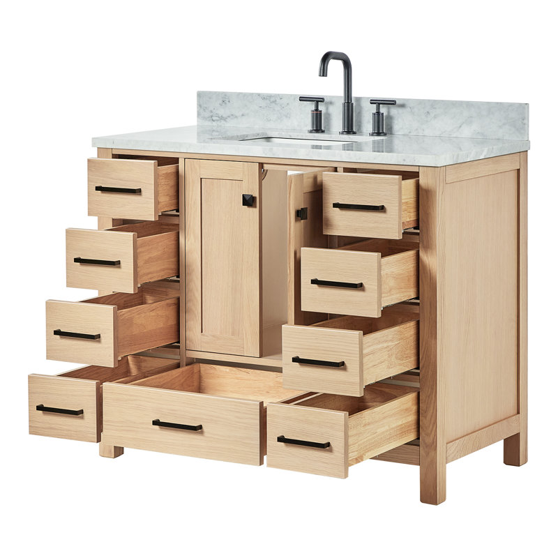 43" Single Bathroom Vanity Set, Oak