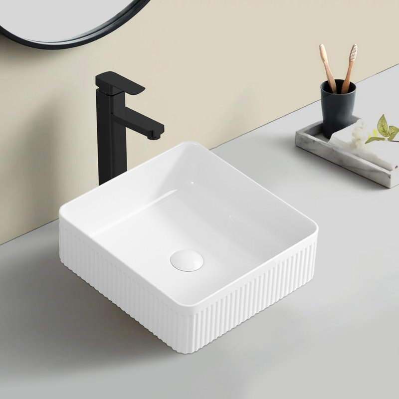 14,76 po Lavabo de salle de bain vasque en céramique