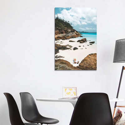 Bikini Girl Relaxing On Beach by James Vodicka - Wrapped Canvas Gallery-Wrapped Canvas Giclée