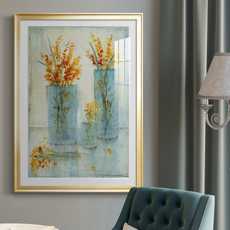 «Still Life Study II», toile encadrée de qualité supérieure - prête à être accrochée, Cadre doré