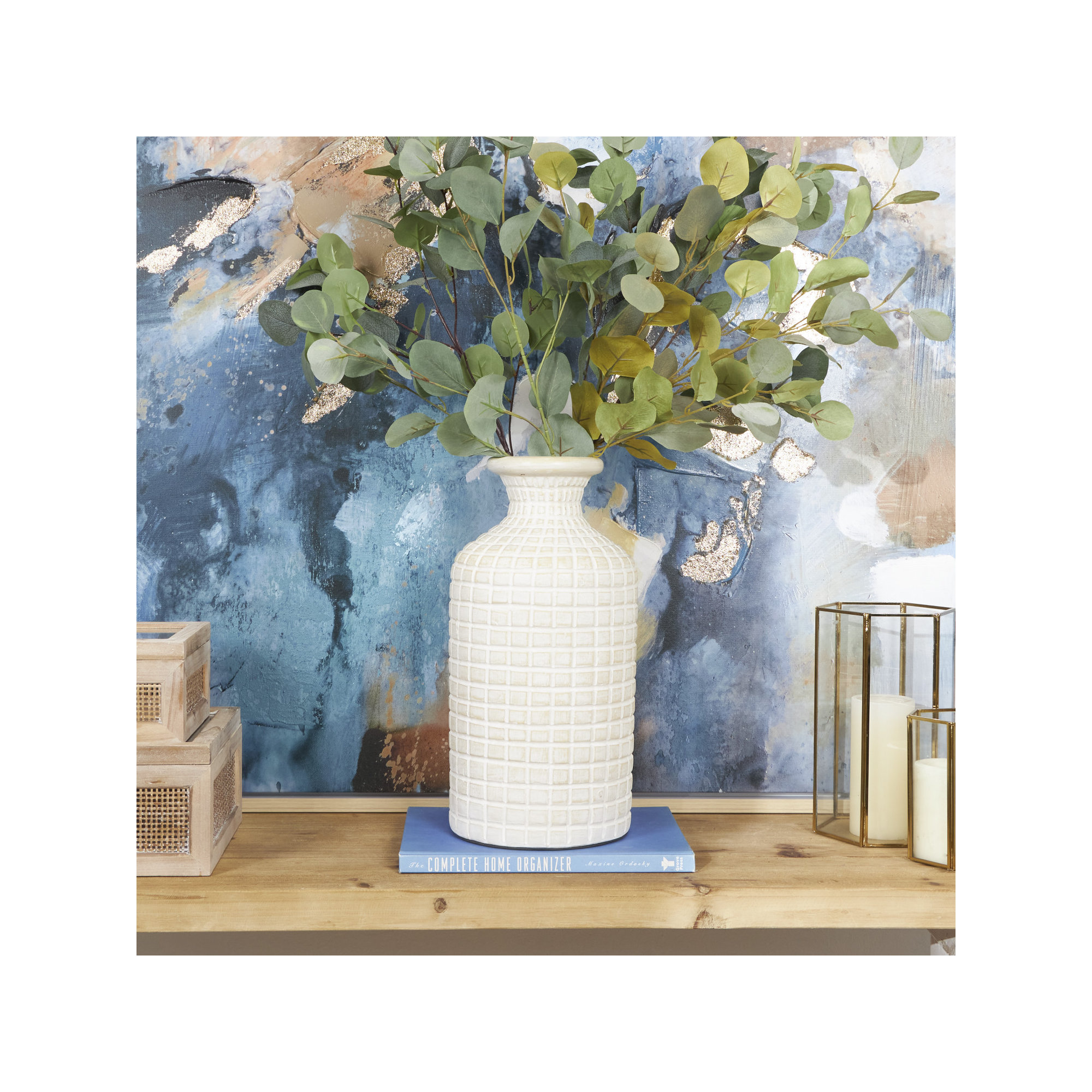 Almeria Terracotta Table Vase, 16.3" H x 8.3" W x 8.2" D