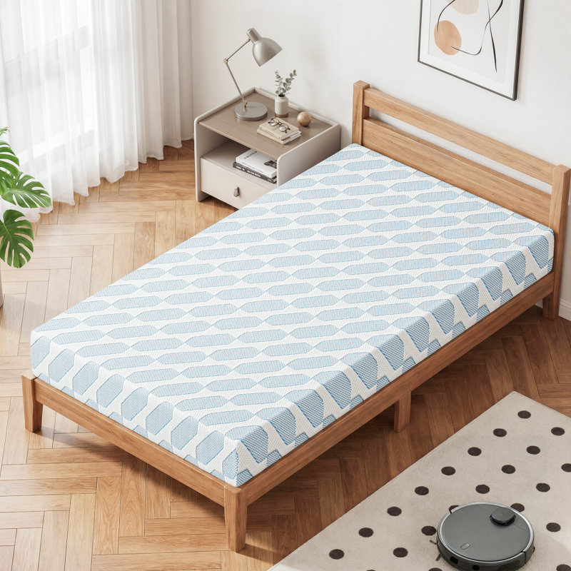 Matelas en mousse viscoélastique gélifiée mi-ferme, Lit simple, 8"