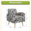 Fauteuil d'appoint avec pieds en bois massif-210737215