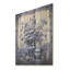 Fleur de bohème bleue et blanche II - poterie bohème sur bois-1365422743