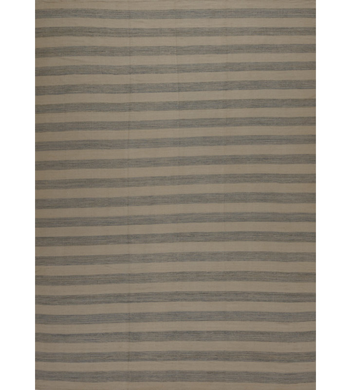 Striped Area Rug in Gray/Beige