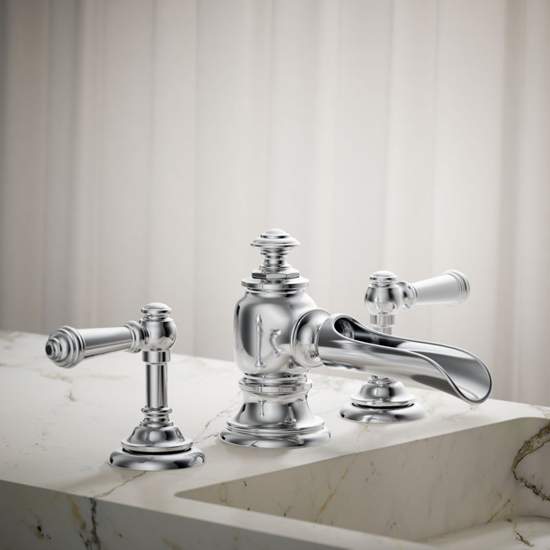 Artifacts® Flume Widespread Bathroom Faucet, Polished Chrome