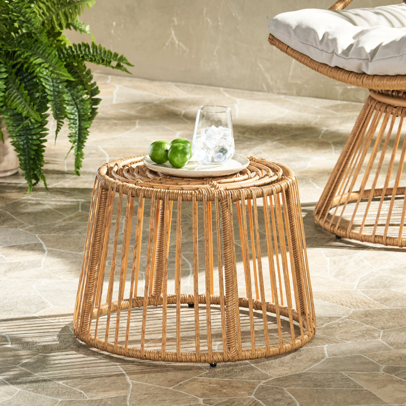 Table d'appoint de style sans assemblage - Brun - Créez une ambiance extérieure relaxante
